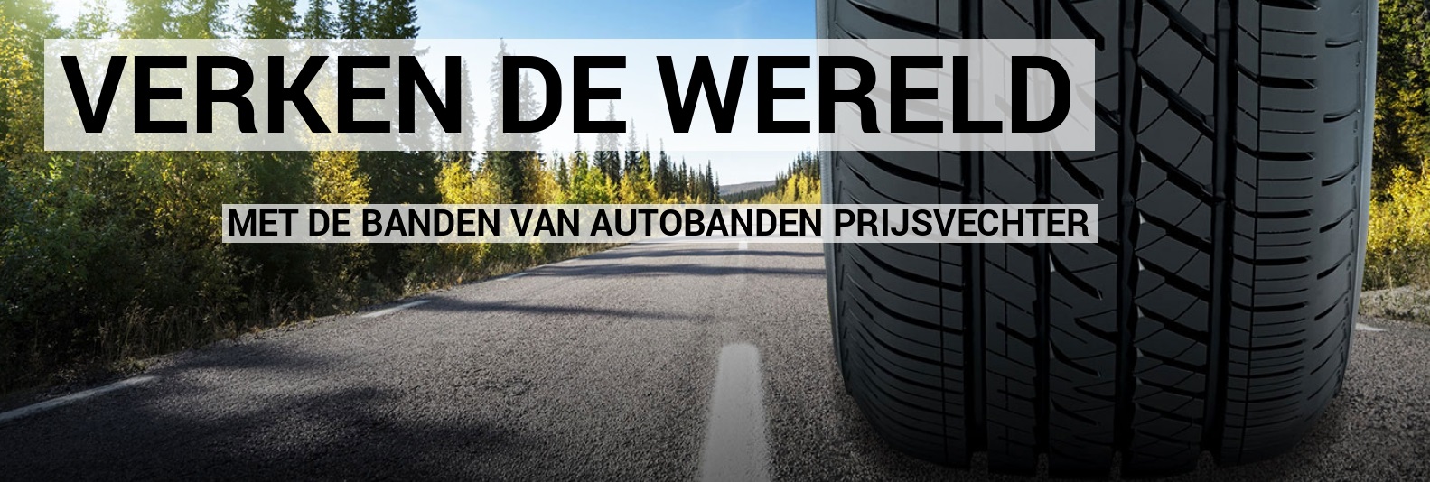 On the road met Autobanden Prijsvechter